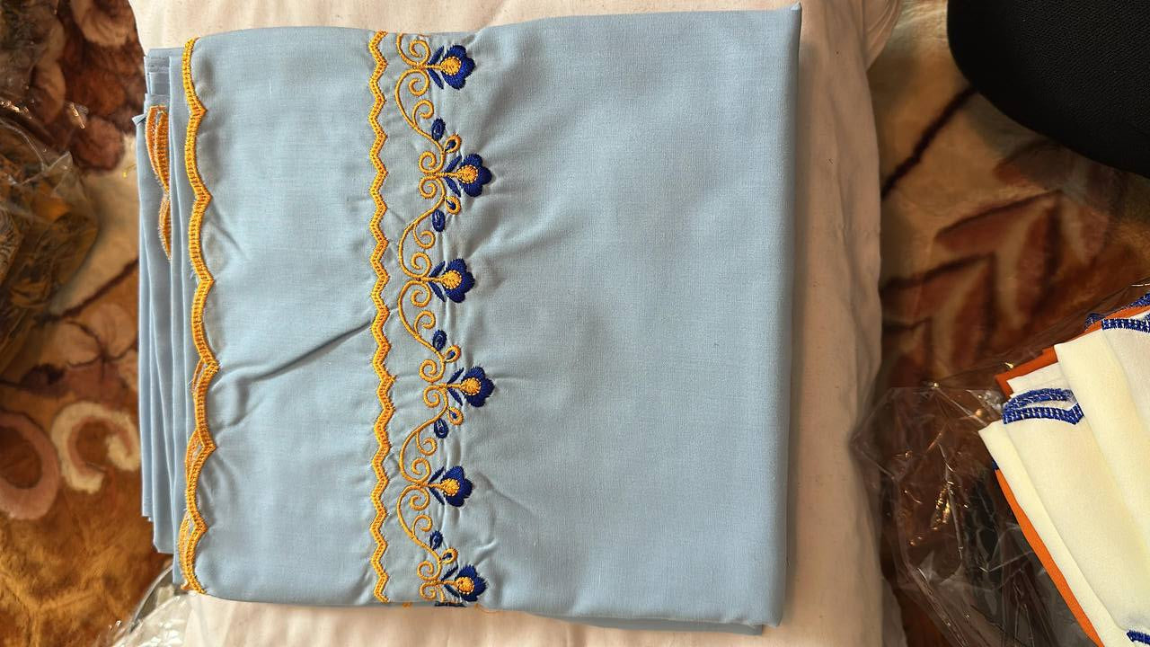 Khalsa Sikh Hajooria Sky Blue Color with yellow border