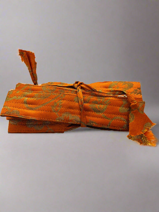 Orange Hajoori Gatra | Small Pech Kabaj | 9" Kirpan