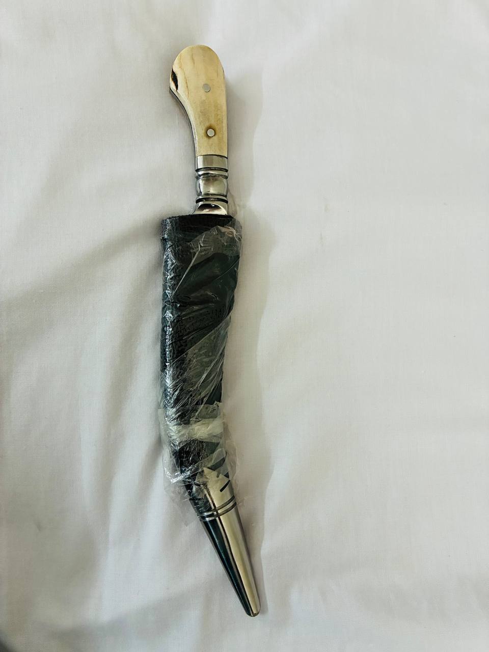 Kirpan (Pech Kabaj) Brown 11 Inch with Hajoori Gatra