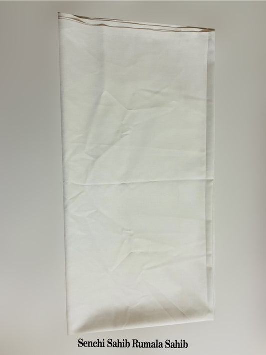 Medium white rumala (cover) for Pothi / Senchi Sahibs - Pair of 2