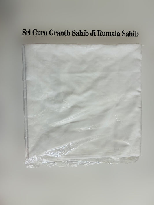 Large white rumala (cover) for Sri Guru Granth Sahib Ji - Pair of 2