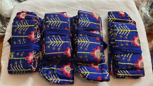 Blue With Pink Color Hajoori Gatra for 3 ft Kirpan