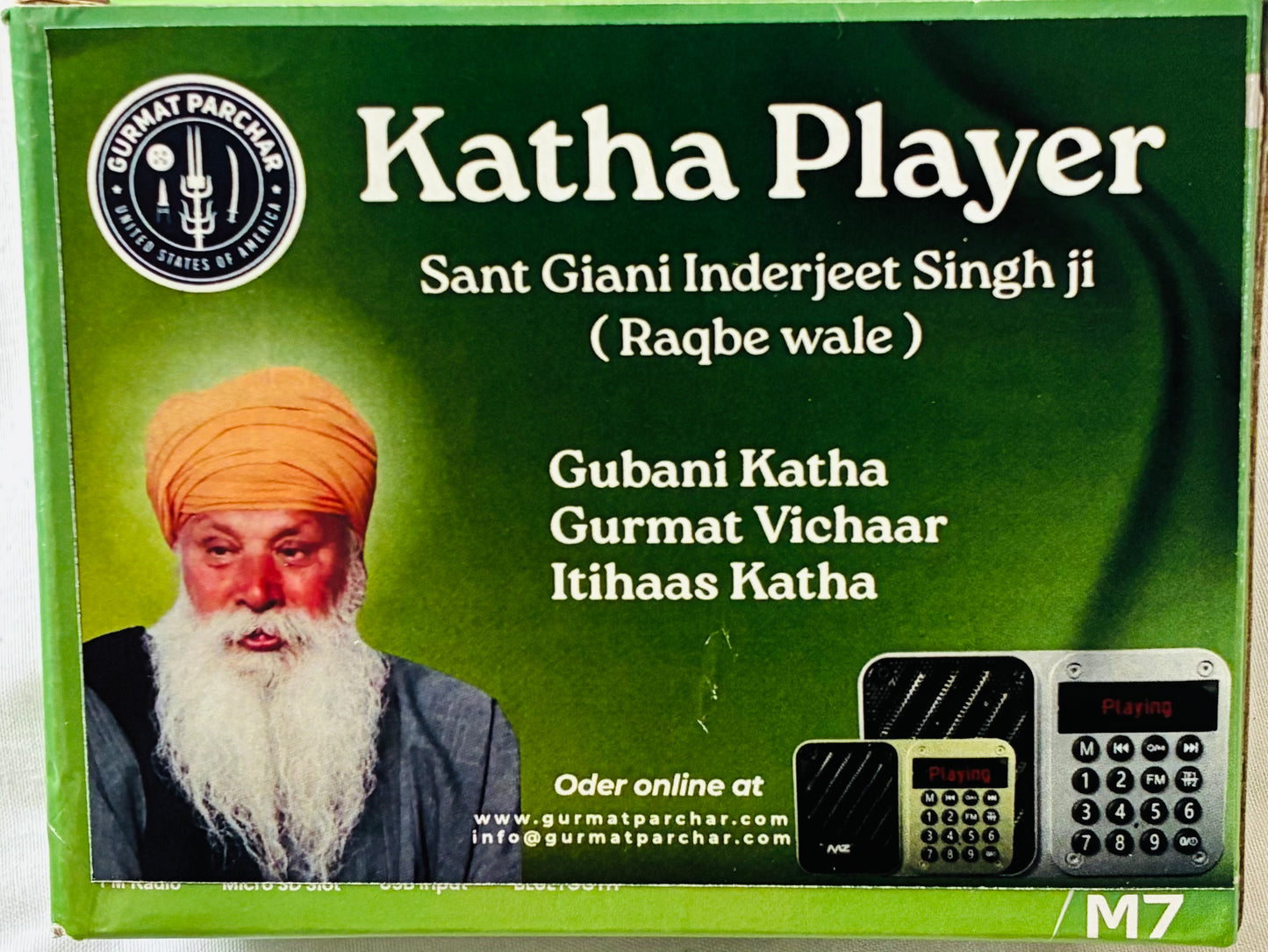 Katha Gurbani Player of Sant Giani Inderjeet Singh Ji Raqbe Wale