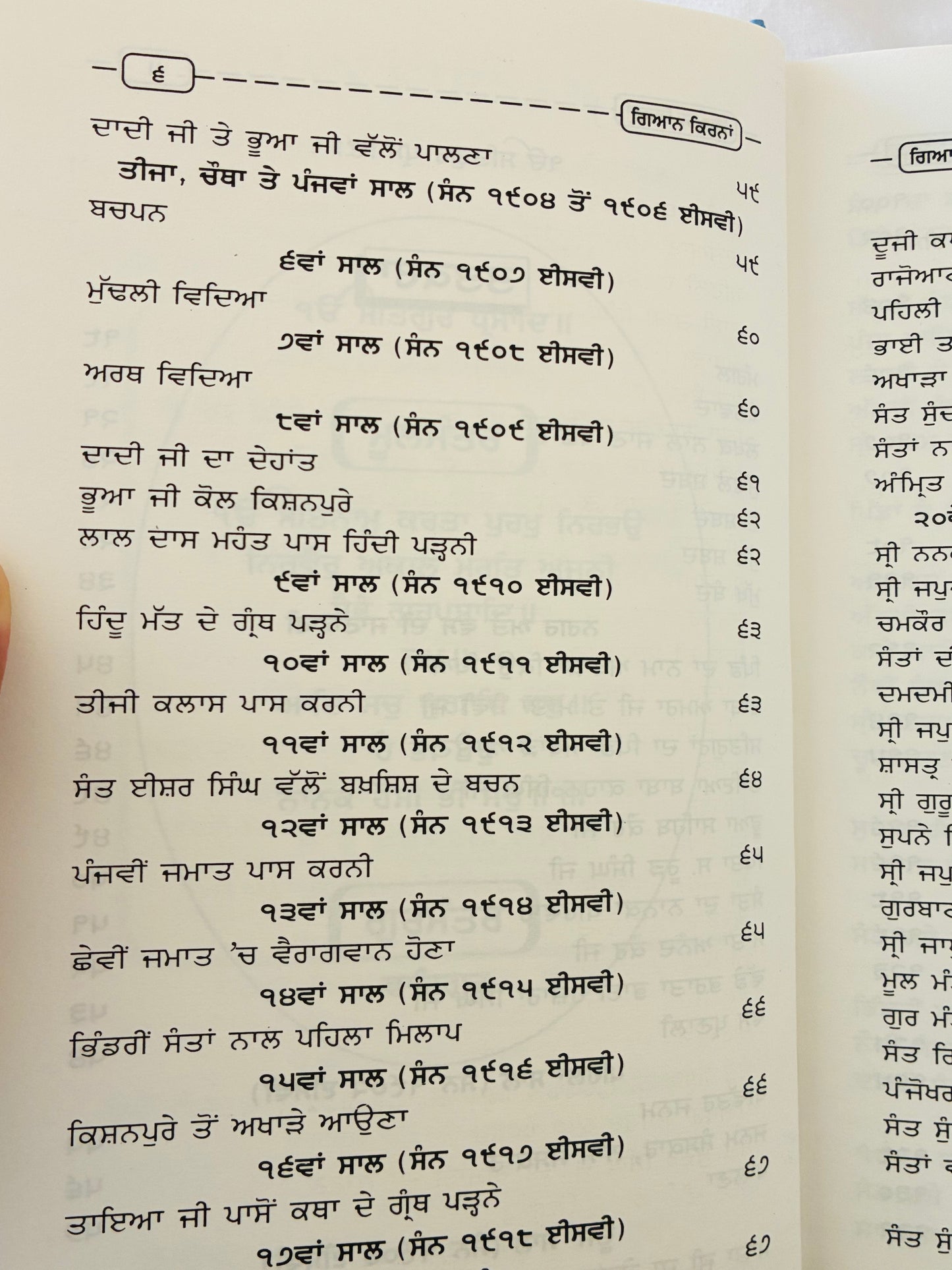 Book Giaan Kirna in Punjabi - Autobiography of Sant Giani Gurbachan Singh Ji Bhinderanwale