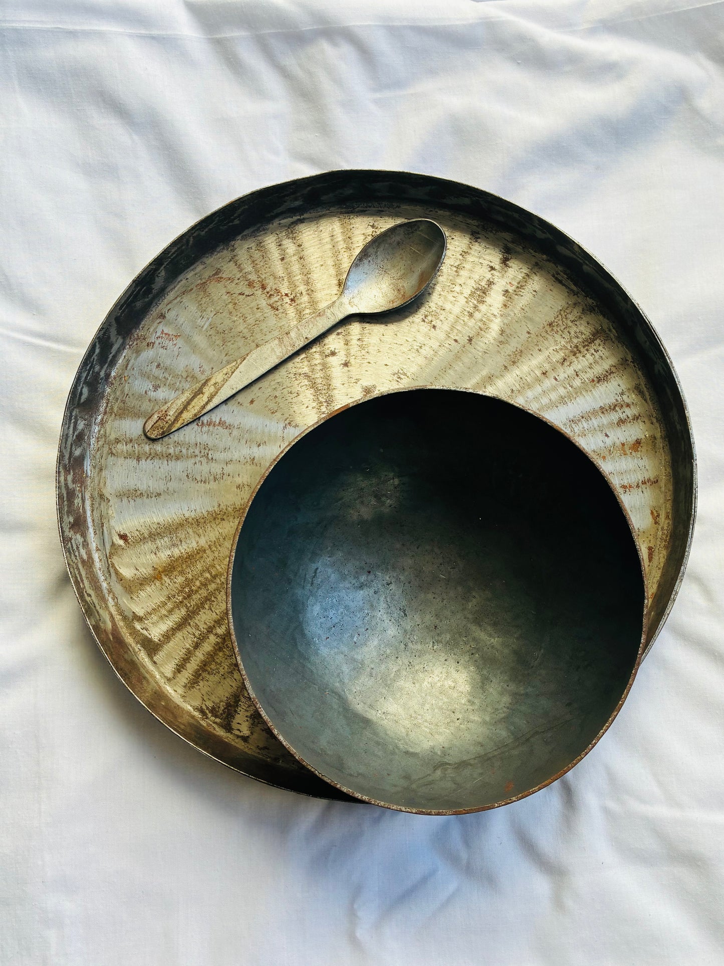 Sarbloh Bata Set (One Bata,One Spoon, One Thaal)