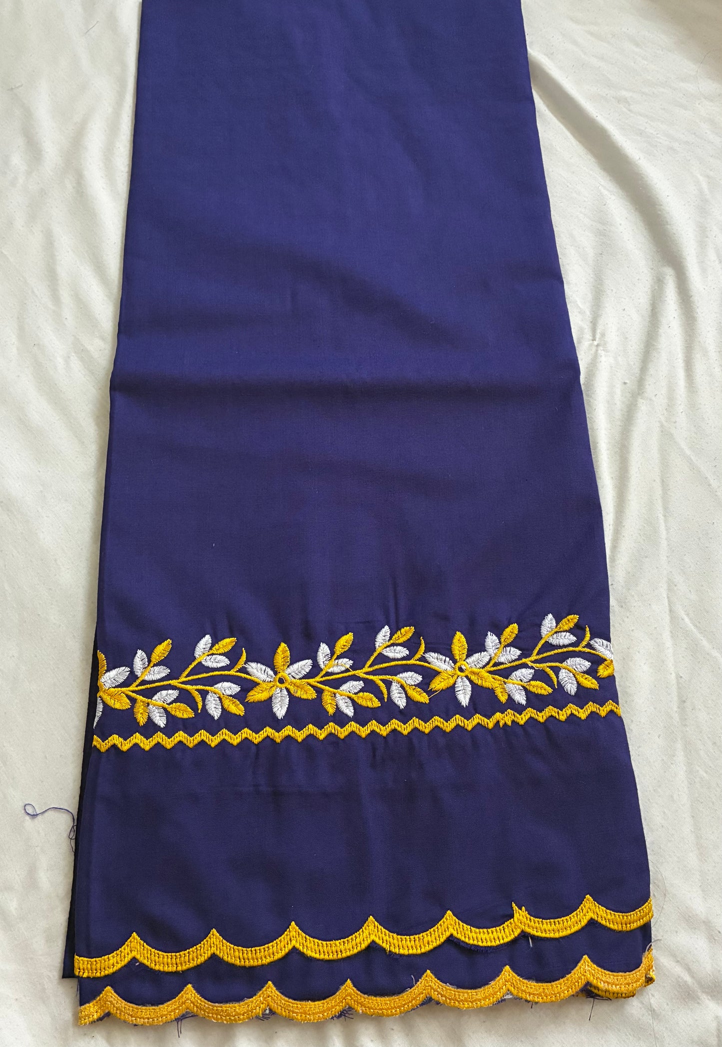 Khalsa Sikh Hajooria  Royal Blue Color with YellowEmbroidery