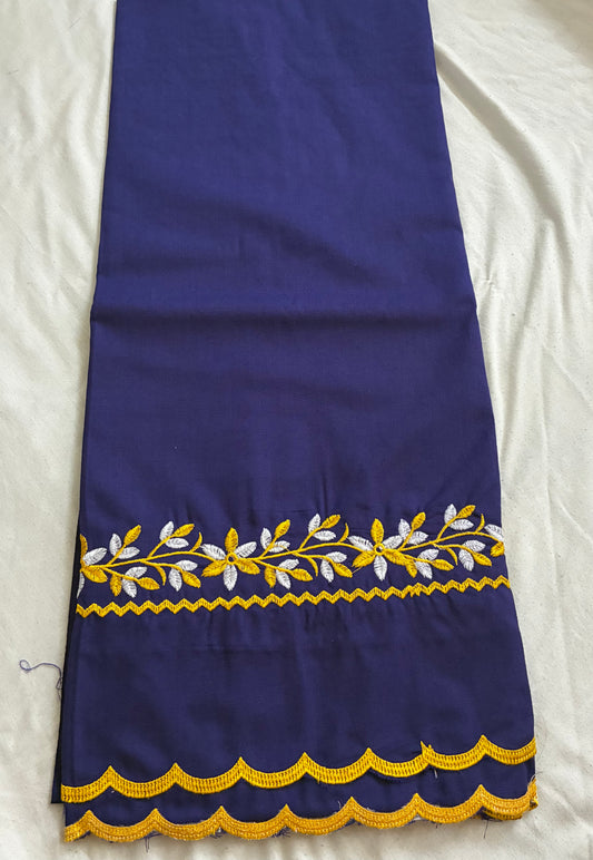 Khalsa Sikh Hajooria  Royal Blue Color with YellowEmbroidery