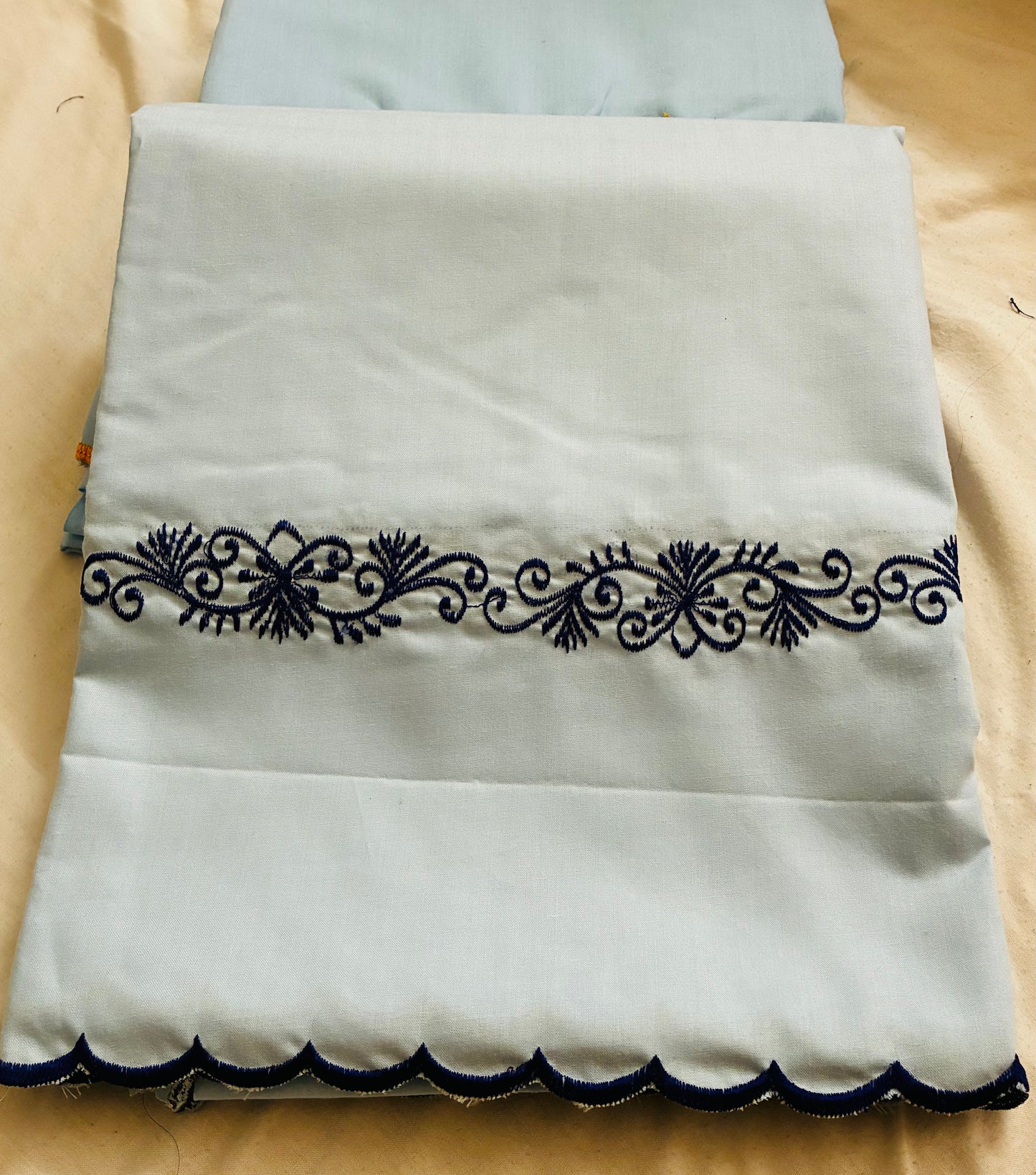 Khalsa Sikh Hajooria Sky Blue Color With Blue Embroidery