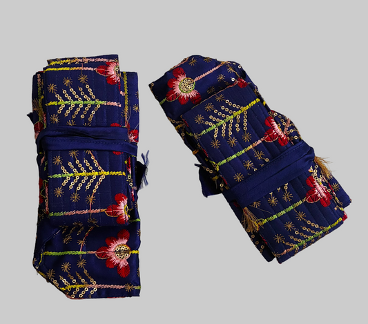 Blue With Pink Color Hajoori Gatra for 3 ft Kirpan