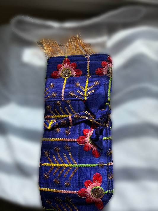 Blue with golden Hajoori Gatra for 3 ft Kirpan