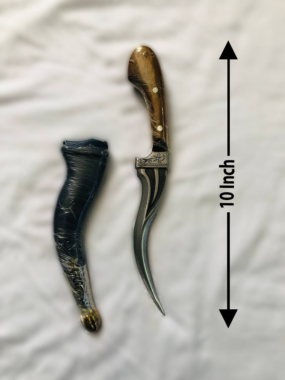 Kirpan Brown (Pech Kabaj) 11 Inch with Hajoori Gatra