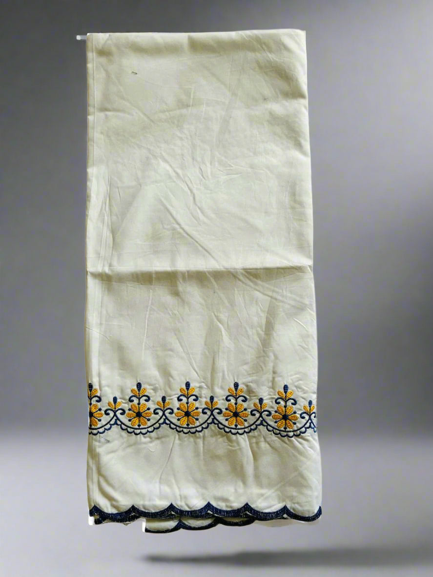 Khalsa Sikh Hajooria white  Color with yellow border
