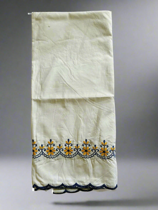 Khalsa Sikh Hajooria white  Color with yellow border