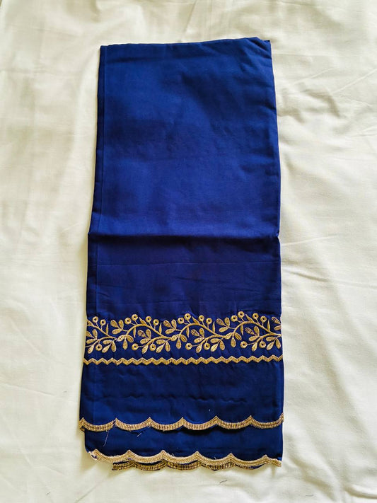 Hajooria Blue Color with golden border