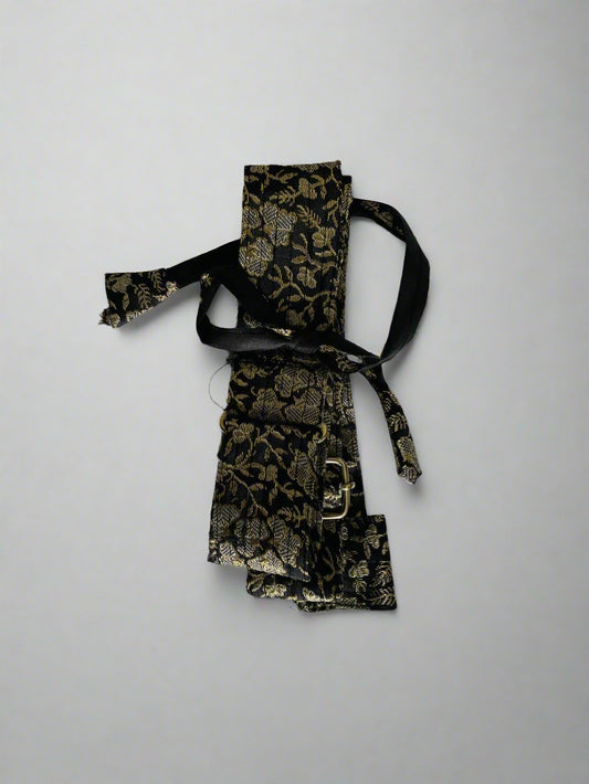 Black Hajoori Gatra | Small Pech Kabaj | 9" Kirpan